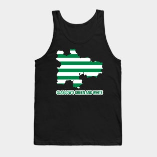 GLASGOW CITY CELTIC FOOTBALL CLUB GREEN AND WHITE MAP Tank Top